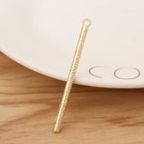 10 Long Bar Charms Pendants for Earrings Making 54x3mm