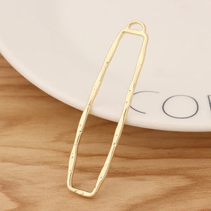 10 Geometric Rectangle Charms for DIY Earrings 60x15mm