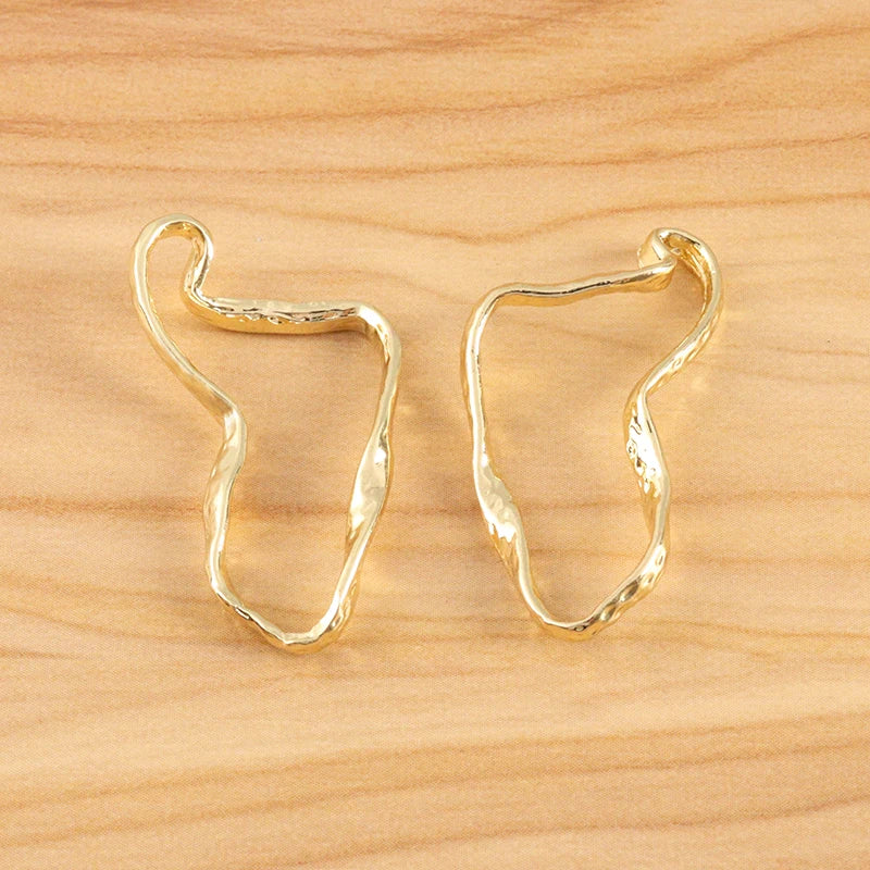 10 Open Irregular Charms Pendants for DIY Jewellery Making 17x34mm