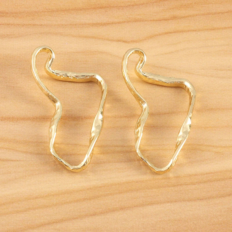 10 Open Irregular Charms Pendants for DIY Jewellery Making 17x34mm