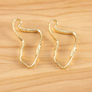 10 Open Irregular Charms Pendants for DIY Jewellery Making 17x34mm