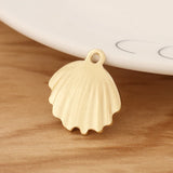 10 Shell Pearl Charms Pendants for Jewellery Making