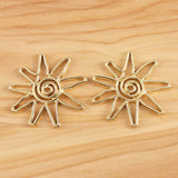 10 Sun Flower Charms for DIY Earrings 31x31mm