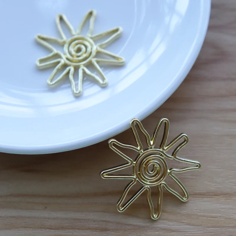 10 Sun Flower Charms for DIY Earrings 31x31mm