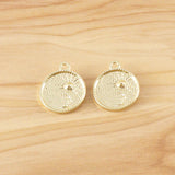 10 Sun Moon Charms Pendants with Rhinestones for DIY Jewelry Making