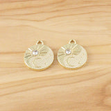 10 Sun Moon Charms Pendants with Rhinestones for DIY Jewelry Making