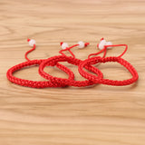 10pcs Lucky Friendship Red Cord String Kabbalah Bracelets for Unisex