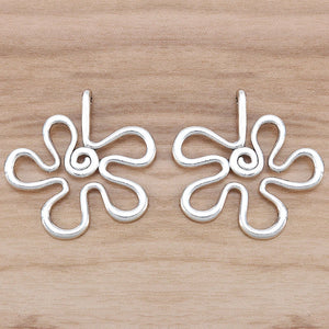 10 Hollow Flower Spiral Charms Pendants for Jewellery Making