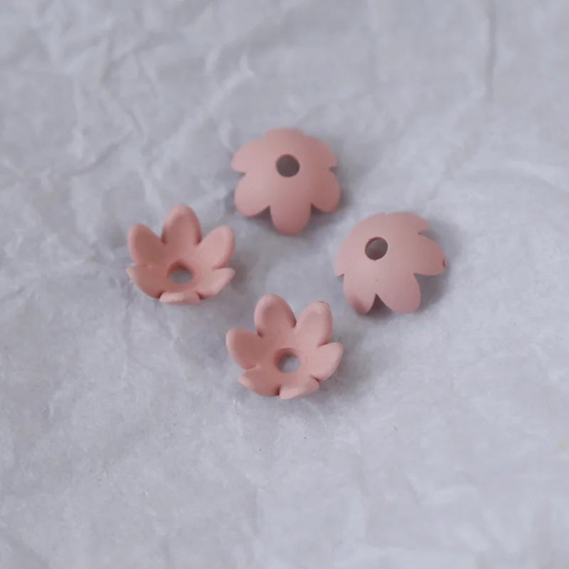 10 Ins Wind Retro Small 6 Petal Flower Earrings DIY Jewelry