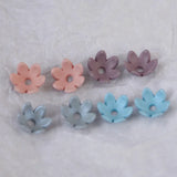 10 Ins Wind Retro Small 6 Petal Flower Earrings DIY Jewelry
