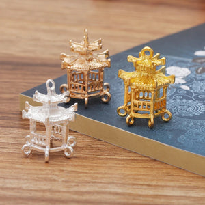 10 Pcs 24.5x30mm Metal Pendant Charms Jewelry Making DIY Material