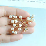 10 Pcs 32*40mm Pearls Rhinestone Metal Branch DIY Bride Hair Accessories