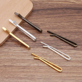 10 Pcs 3x52mm Copper Tie Clips 3 Plated Clip DIY Jewelry Making