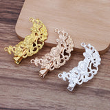 10 Pcs 48mm Metal Filigree Hair Clip Vintage Bride Hair Accessories