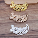 10 Pcs 48mm Metal Filigree Hair Clip Vintage Bride Hair Accessories