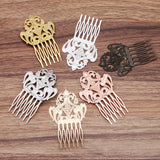 10 Pcs 50*80 mm Hair Comb Filigree Hairwear Copper Hair Accessories