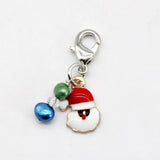10 Christmas Pearl Charm Pendants Xmas Tree Santa Snow Flower CP274