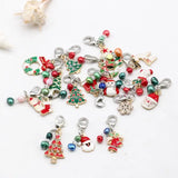 10 Christmas Pearl Charm Pendants Xmas Tree Santa Snow Flower CP274