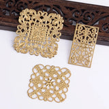 10Pcs Copper Filigree Sheet Metal DIY Accessories for Bridal Headwear