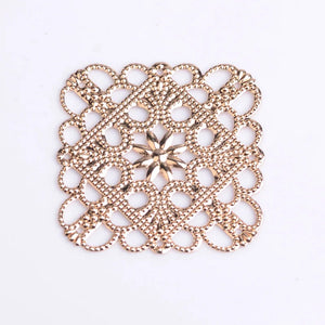 10Pcs Copper Filigree Sheet Metal DIY Accessories for Bridal Headwear