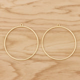 10 Matte Large Open Circle Charms Pendants 48mm for Earrings
