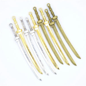 10 Pcs 107*10mm Metal Sword Ornaments Pendant DIY Jewelry Accessories
