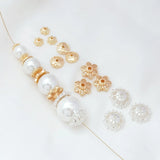 10pcs 14K Copper Clad K Flower Cap & Set DIY Necklace Jewelry Spacer Bead Set