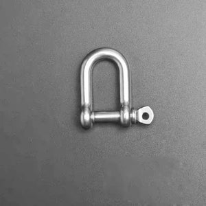 10 Pack Outdoor U-D Buckle Black, Silver Alloy Clasps DIY Jewelry Making