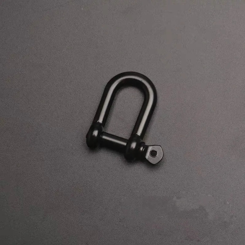 10 Pack Outdoor U-D Buckle Black, Silver Alloy Clasps DIY Jewelry Making