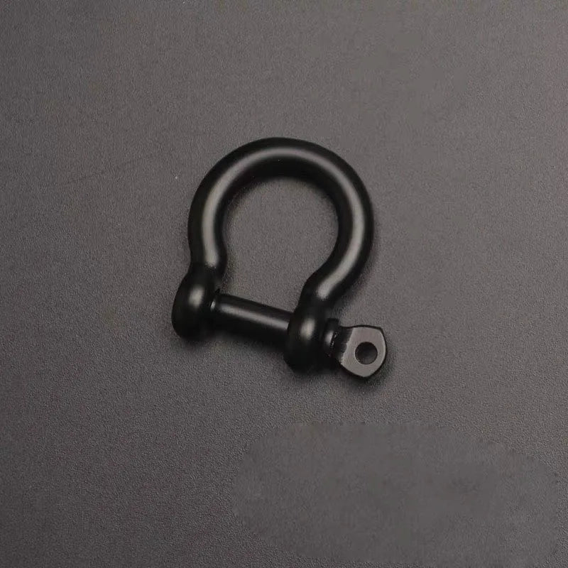 10 Pack Outdoor U-D Buckle Black, Silver Alloy Clasps DIY Jewelry Making