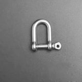 10 Pack Outdoor U-D Buckle Black, Silver Alloy Clasps DIY Jewelry Making