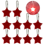 10 Reflect Stars Keychain Safety Reflectors for Gear Backpack Car Key