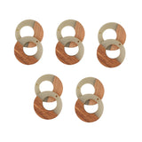 10 Resin Wood Pendant DIY Earring Findings