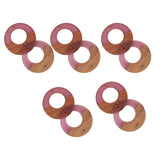 10 Resin Wood Pendant DIY Earring Findings