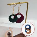 10 Resin Wood Pendant Round Necklace Earring Jewelry Findings