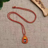 10 Pcs Ethnic Embroidery Tiger Head Gourd Kids Necklace Colorful Rope Braided
