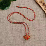 10 Pcs Ethnic Embroidery Tiger Head Gourd Kids Necklace Colorful Rope Braided