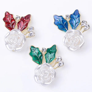 10Pcs 30x35mm Metal Flowers Ornament for DIY Jewelry Making