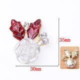 10Pcs 30x35mm Metal Flowers Ornament for DIY Jewelry Making