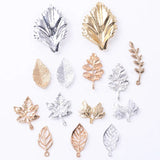 10Pcs Metal Leaf Decorations Tiara Materials