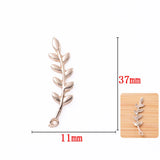 10Pcs Metal Leaf Decorations Tiara Materials