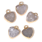 10Pcs/Set Cluster Pendants 12mm Heart Shape Crystals for Necklace DIY