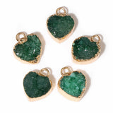 10Pcs/Set Cluster Pendants 12mm Heart Shape Crystals for Necklace DIY