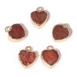 10Pcs/Set Cluster Pendants 12mm Heart Shape Crystals for Necklace DIY