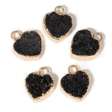 10Pcs/Set Cluster Pendants 12mm Heart Shape Crystals for Necklace DIY
