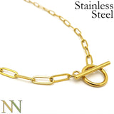 Stainless Steel Paperclip Necklace Tarnish Paper Clip Chain Layered