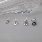 10Pcs Sterling Silver Cup & Peg Drop for Half-Drilled Pearl Bead