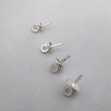 10Pcs Sterling Silver Cup & Peg Drop for Half-Drilled Pearl Bead