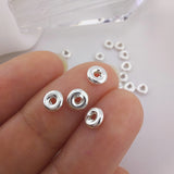 10 Sterling Silver Rondelle Spacer Beads, Wholesale Findings