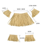 10 Piece Straw Kit Paper Costume Accessory for Party Neck Arm Ankle Ties